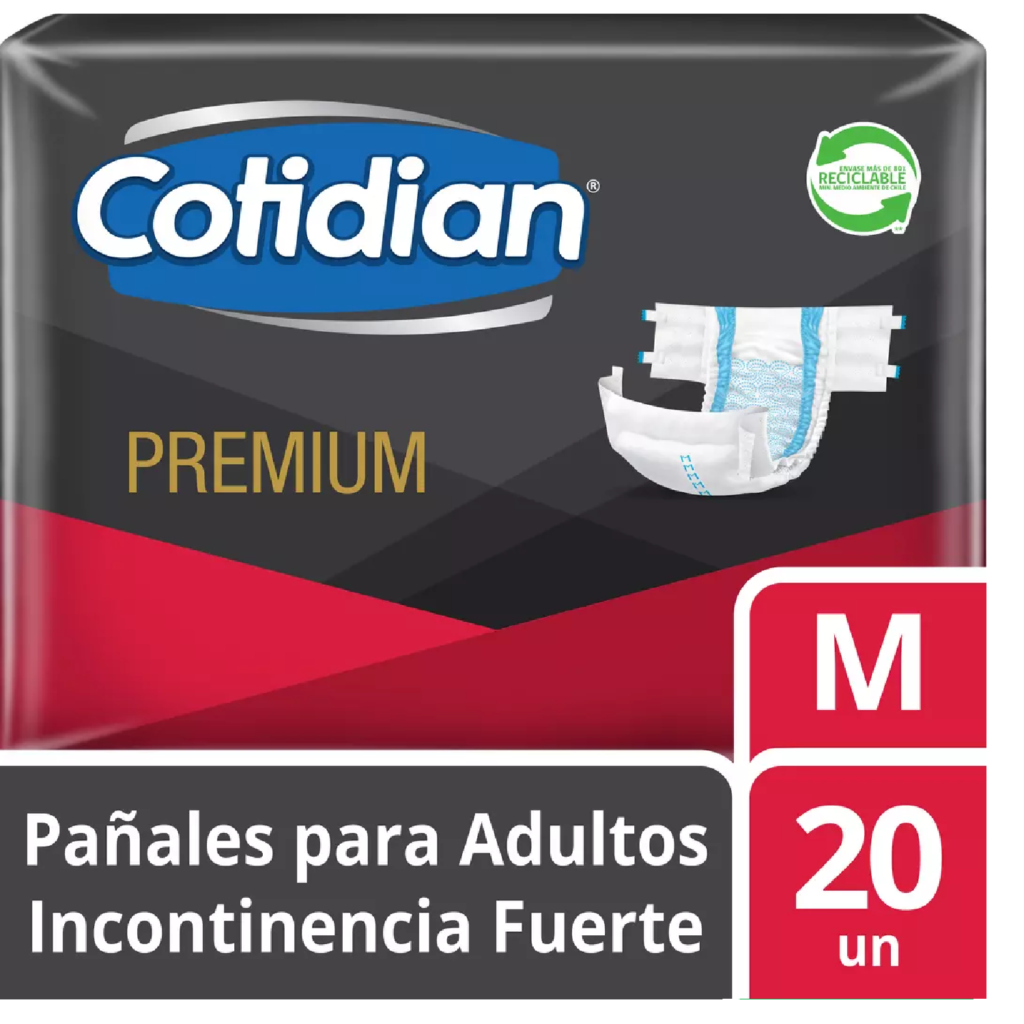PAÑAL ADULTO COTIDIAN PREMIUM M 20U COD: S0267 - Servigemp