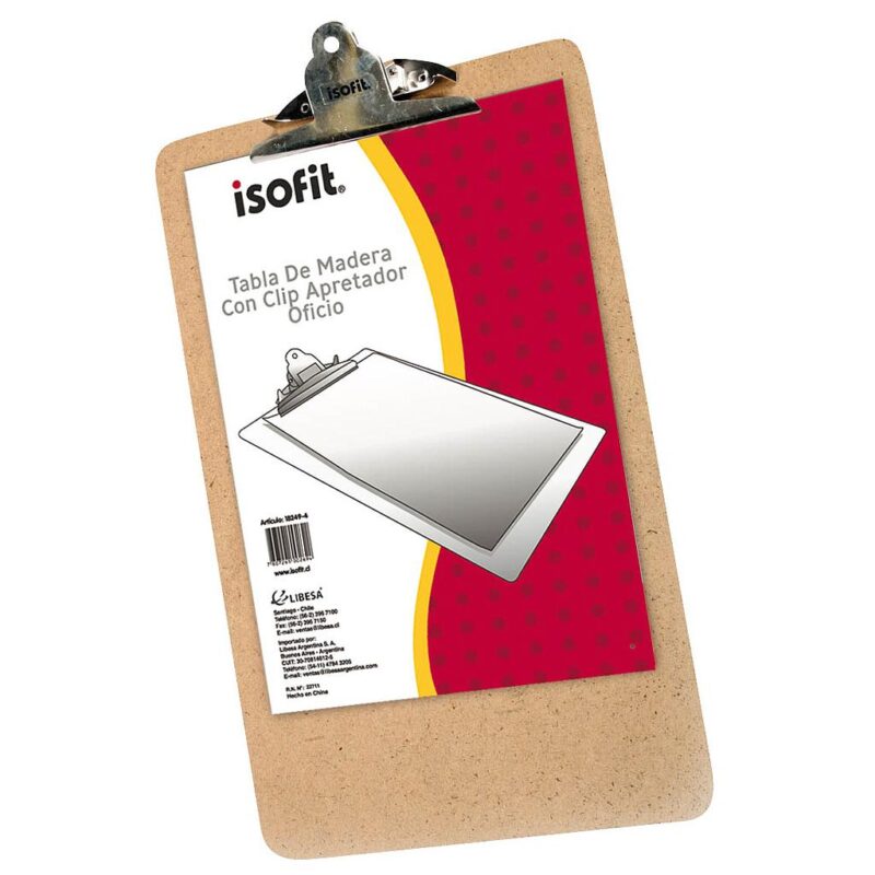 TABLA CON APRETADOR ISOFIT <br> COD: S0155