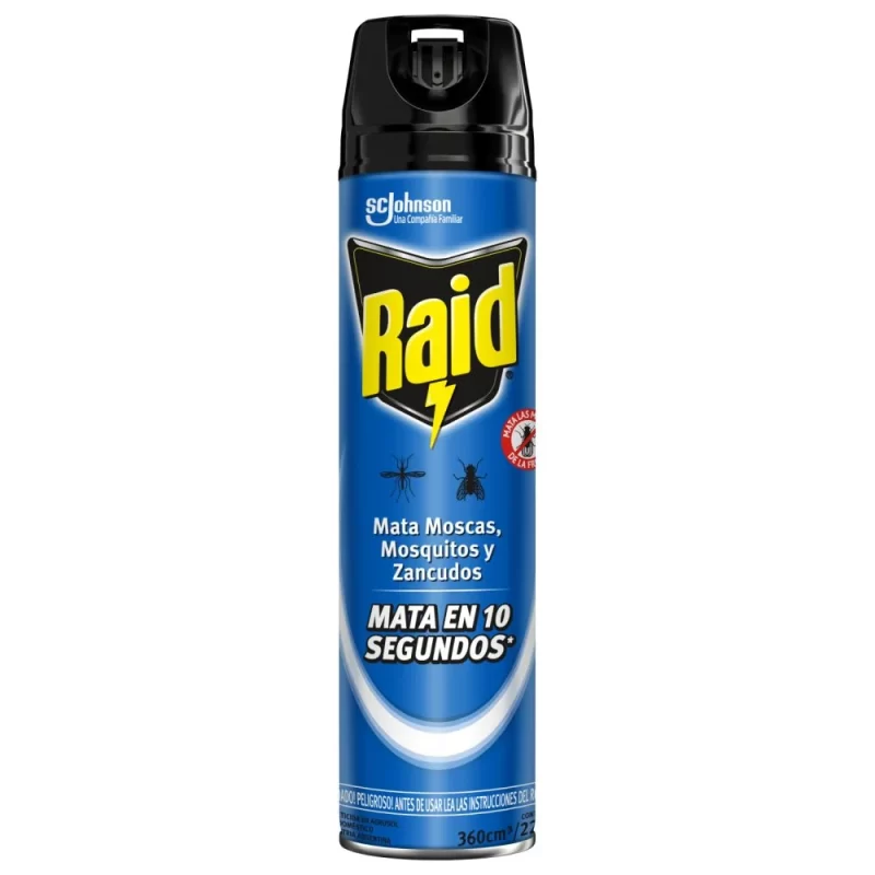 RAID INSECTICIDA MATA MOSCAS, MOSQUITOS Y ZANCUDOS  <br> COD: S0385